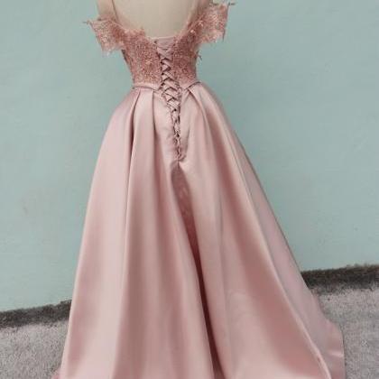 Sleeveless Bridesmaid Gown with Ruffles Pearl Pink