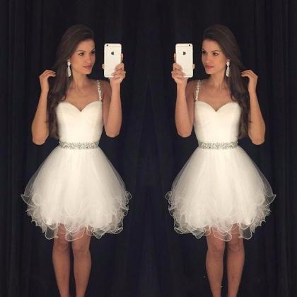 White short puffy on sale dress