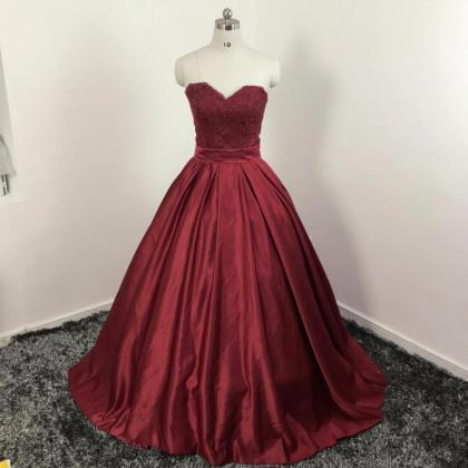 2018 Burgundy Dubai Evening Dress,ball Gown..