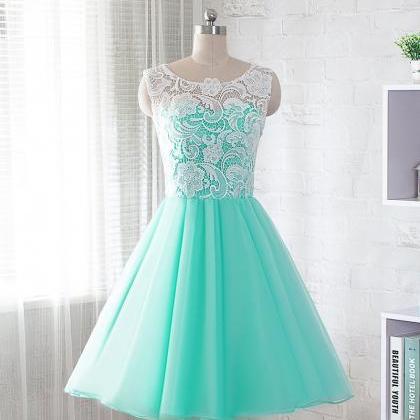 Mint Tulle Mini Homecoming Dresses,short Prom..