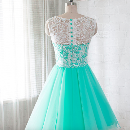 Mint Tulle Mini Homecoming Dresses,short Prom..