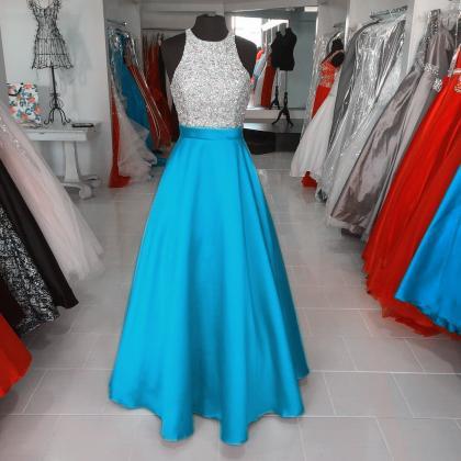 Turquoise Blue Prom Dresses,long Evening..