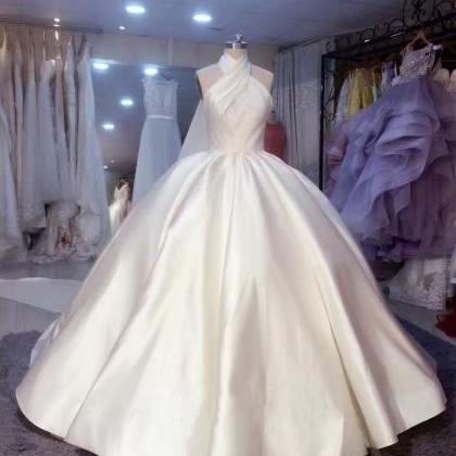Silk Satin Wedding Dreses,ball Gown Wedding..