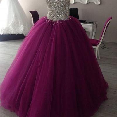 Prom Dress Ball Gown, Purple Princess Ball Gowns 2016 ,Sweet 16 Dresses, Quinceanera Dresses