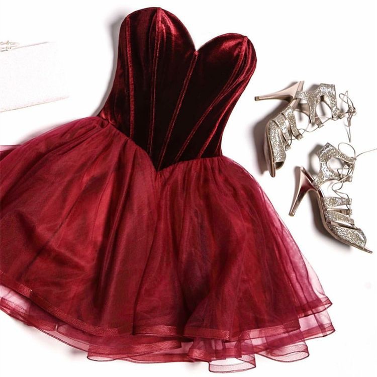 short red puffy dress