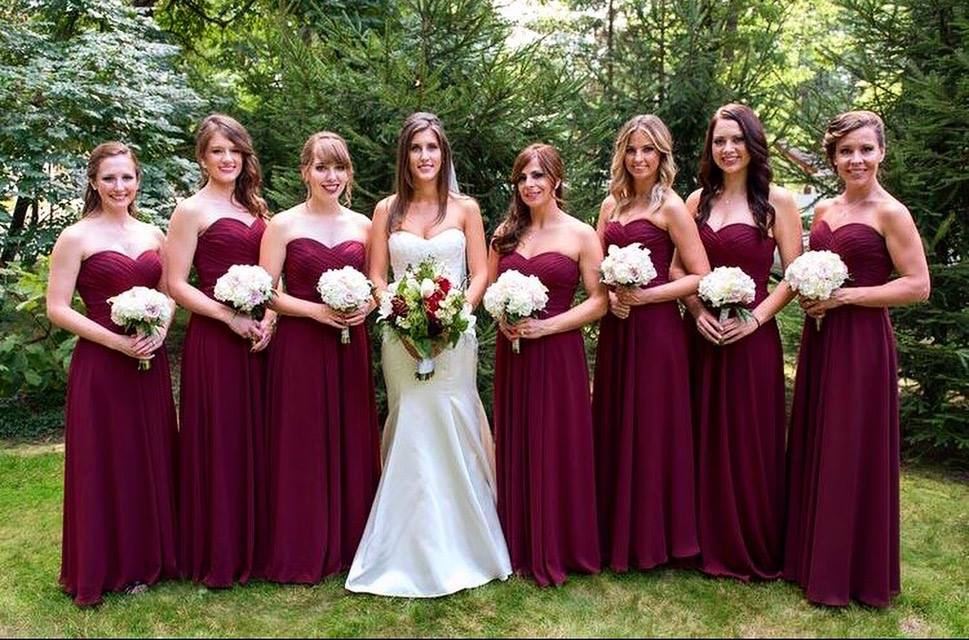 Floor Length A Line Burgundy Bridesmaid Dresses Sweetheart Pleated Floor Length A Line Burgundy Bridesmaid Dresses Sweetheart Pleated Chiffon Imported China Long
