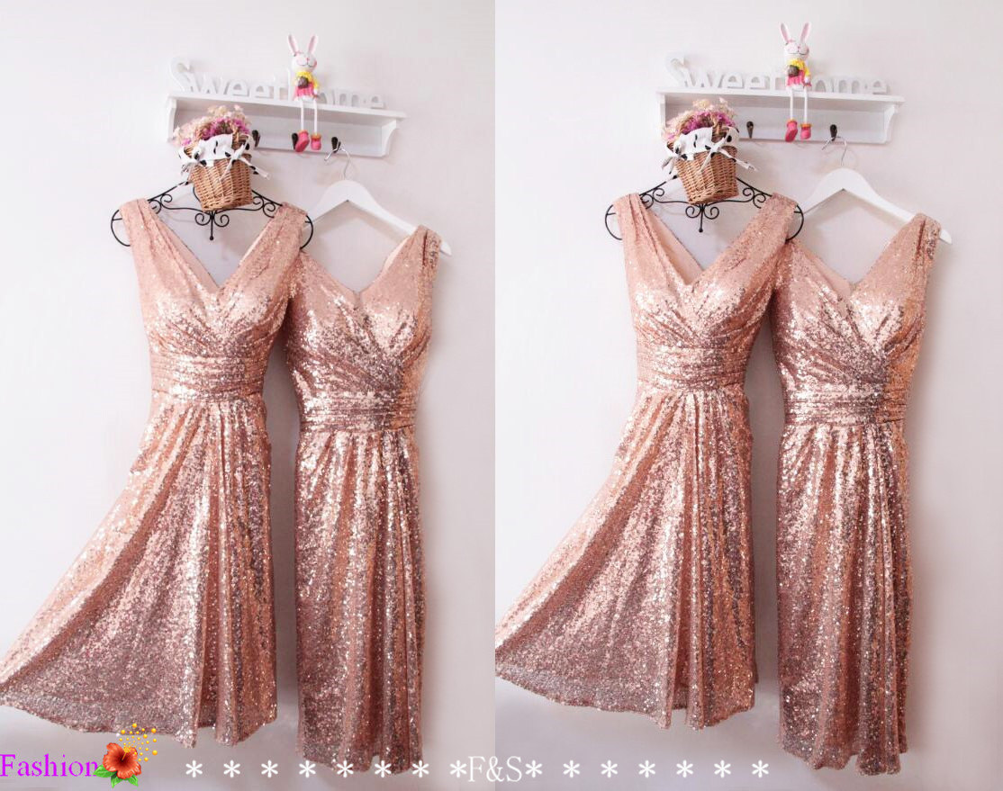 rose gold bridesmaid dresses short