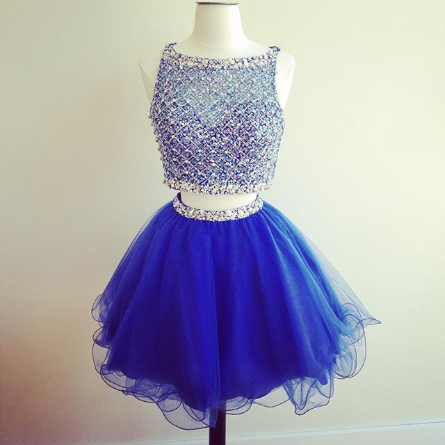 Royal Blue Puffy Dress Short Discount ...
