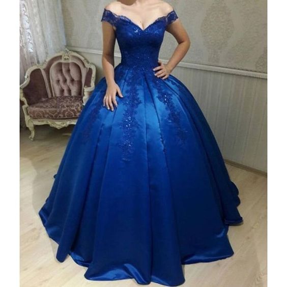 royal blue engagement gowns