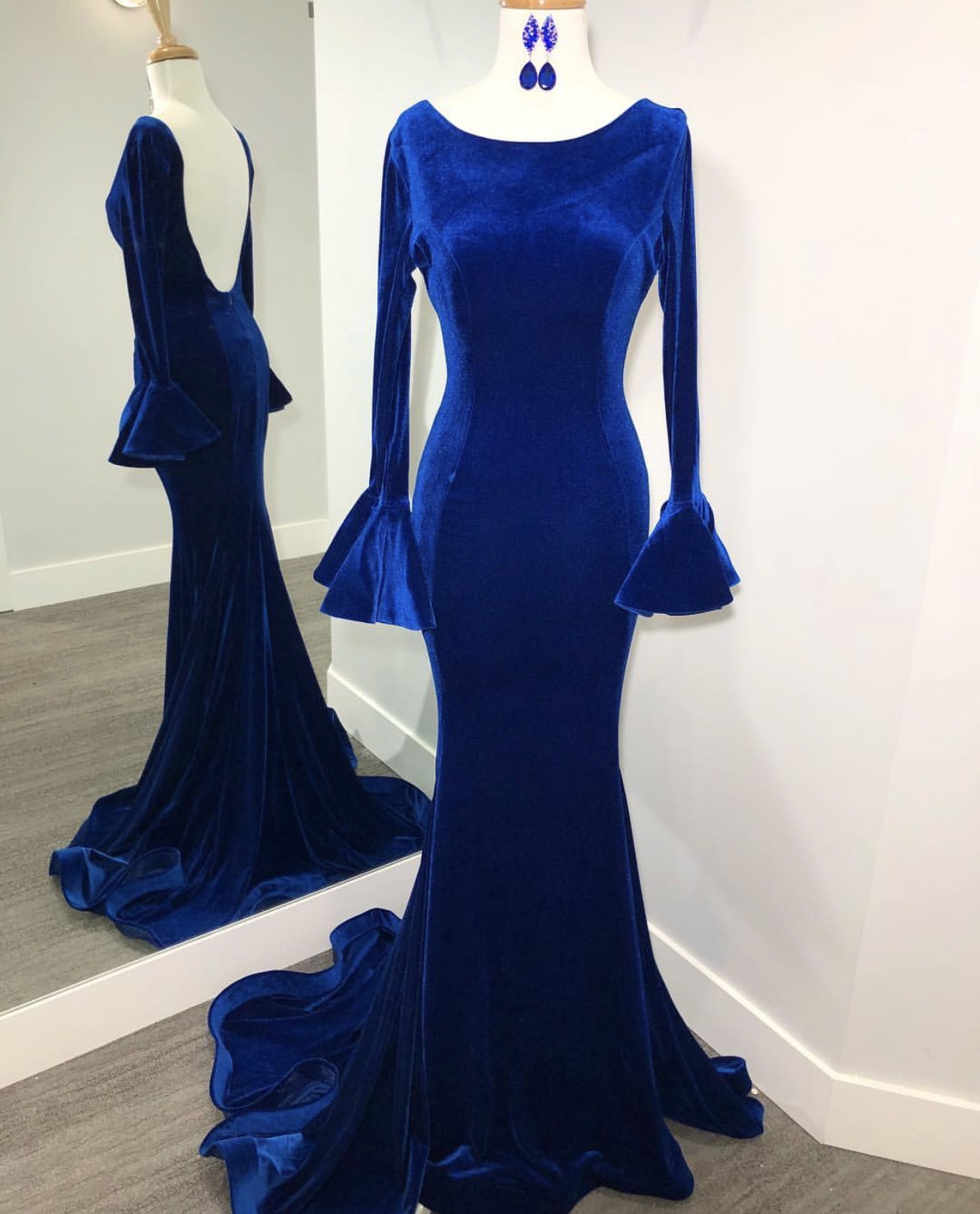 Velvet prom dresses clearance 2019