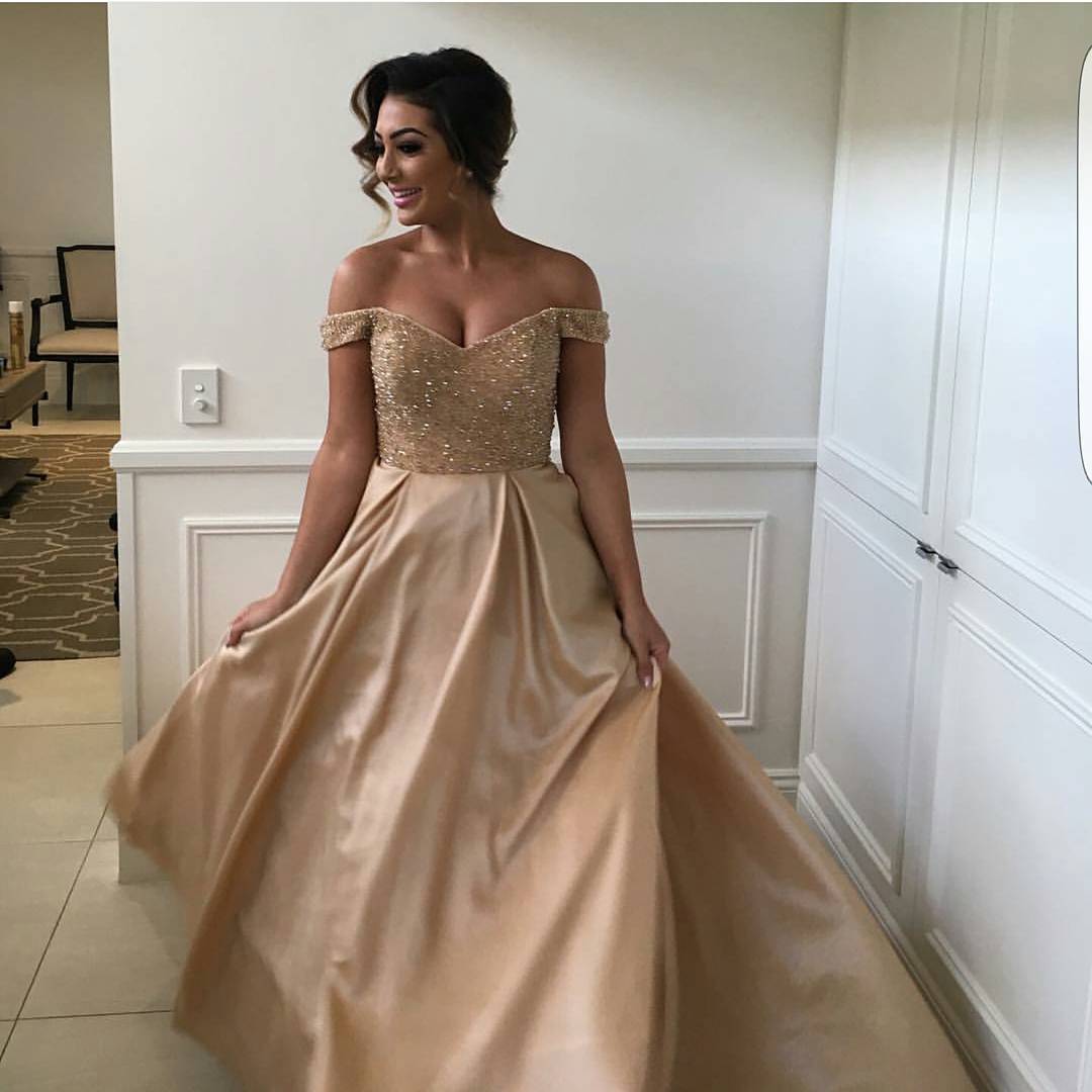 gold and silver evening gowns