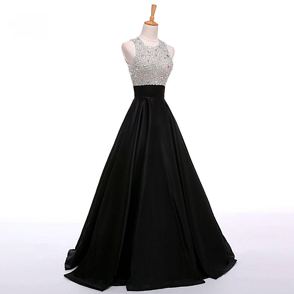 satin a line gown