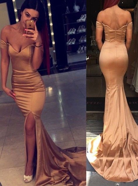 silk prom dresses with slits