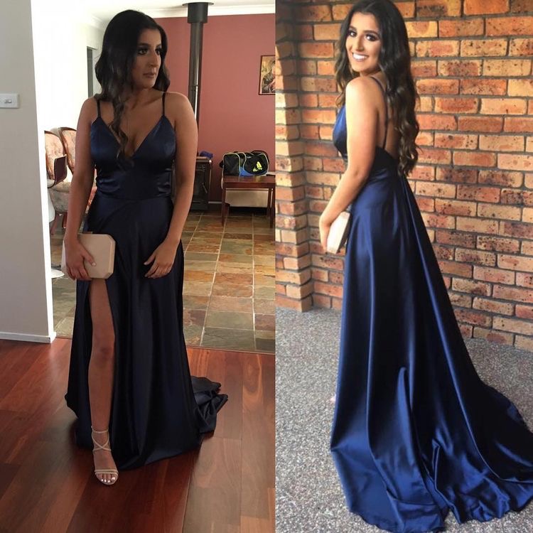 silk grad dress
