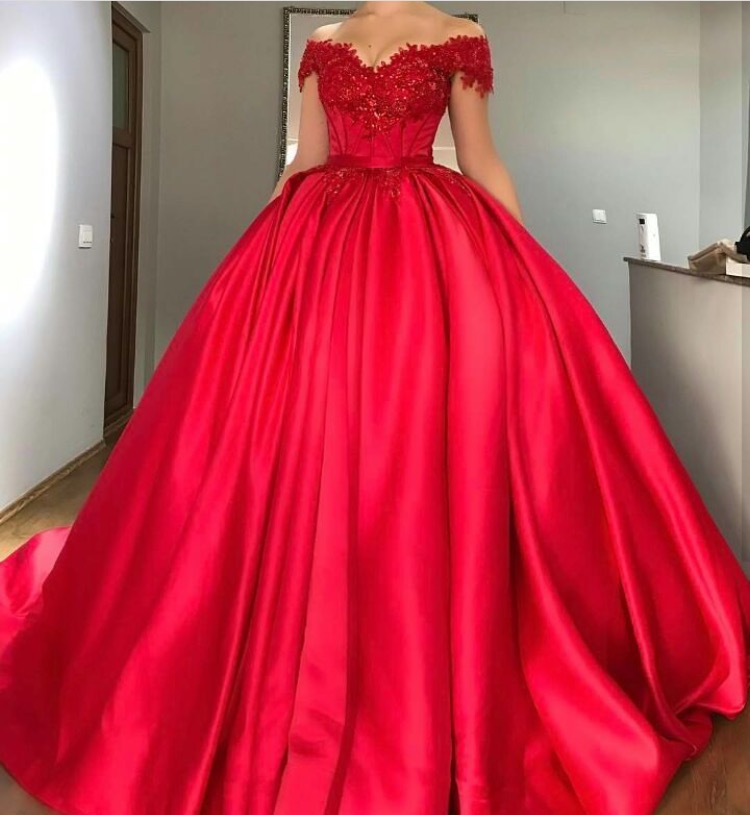 satin red bridesmaid dresses