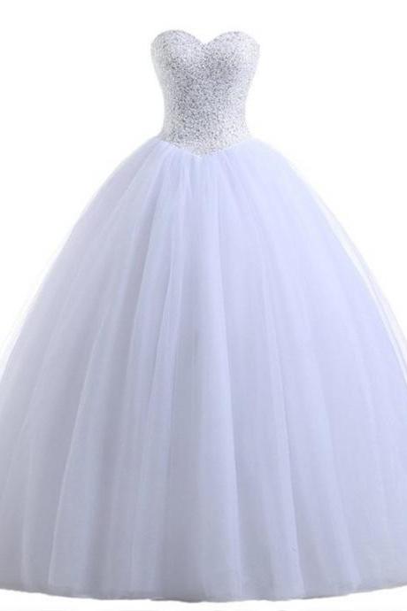 Sweetheart Sequin Ball Gown Wedding Dress,Bling Wedding Dress,Real Photo Cheap Wedding Gown 2017