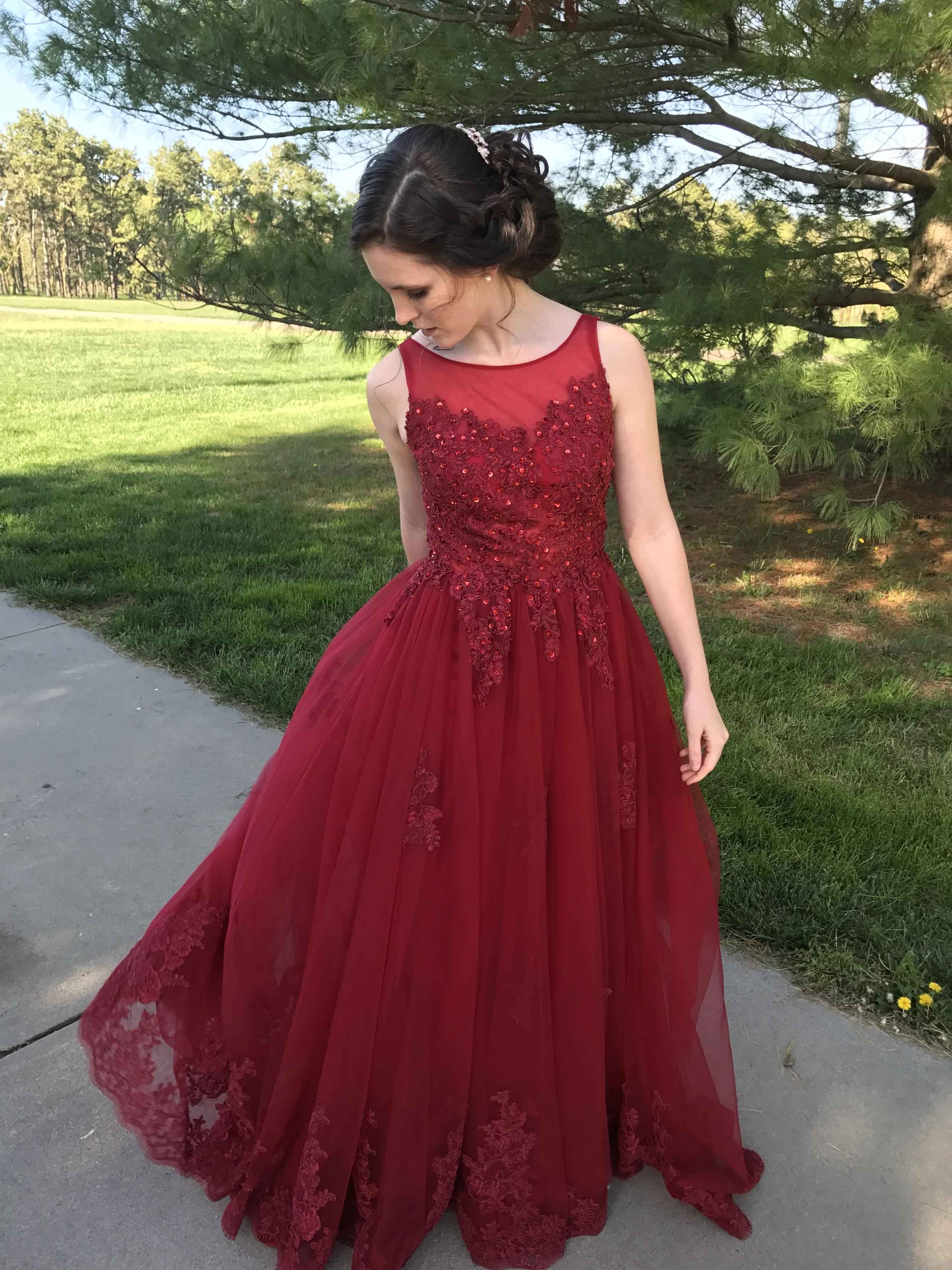 Burgundy Prom Dresses,Pink Prom Dresses,Lace Prom Dreases,Formal ...